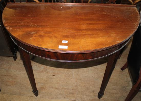 Mahogany demi lune table